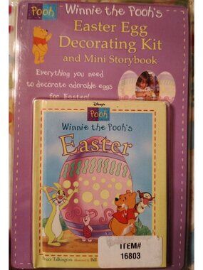 Vintage NOS Winnie the Pooh Egg Decorating Kit & Mini Book Easter Disney